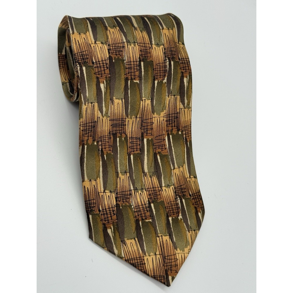 J. Garcia 2005 "Paris in the Rain" 100% Silk Tie Collection Forty Gold/Sage